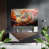 Dragon Brushed Aluminum Dibond Wall Art.